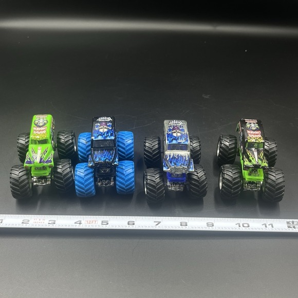 Hot Wheels Other - Hot Wheels Monster Jam Grave Digger Truck Lot of 4 1:64 Scale‎ Bad Bone